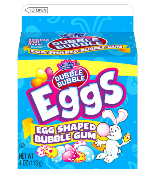 EASTER - Double Bubble Egg Milk Carton 4oz (113g) x 24 units