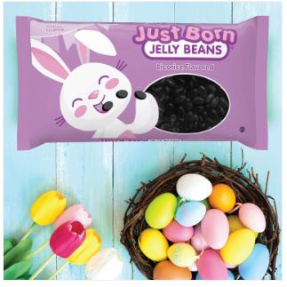 (S4-02) US - Single -Easter Just Born Licorice Jelly Beans - 10oz(283g) x 1 Unit