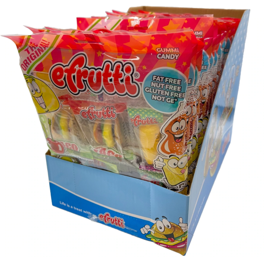 (S1-08) China - efrutti Taco Twosday Shelf Gummi Theme PEG Bag 2.70z x 12 units