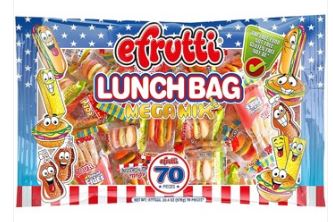 (S1-04) CHINA - efrutti Gummi Lunch Mega Mix Bag 20.4oz(578g) x 70 Units
