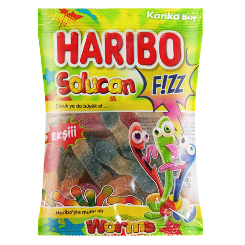 EUROPE Haribo - Fizz Worm 70g x 24 units (Turkey, Halal)