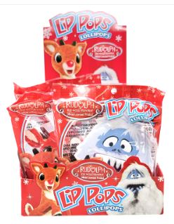 (S8-06) Box - XMAS - Flix Candy Rudolph Lip Pop Lollipops -16g x 24 Units