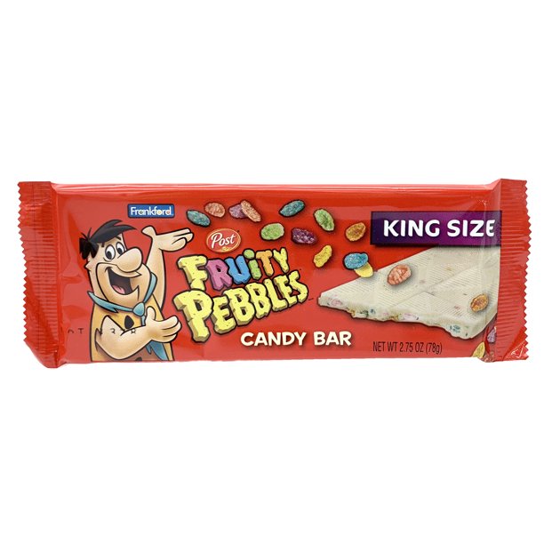 (S2-01) Us - Frankford Fruity Pebbles White Chocolate Bar- King Size 2.75oz x 18 units