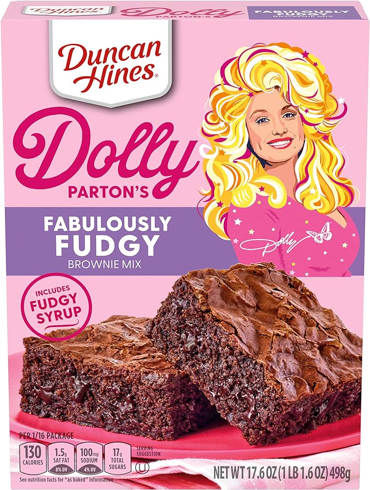 (S1-02) Single - Duncan Hines - Dolly Parton - Fabulously Fudge Brownie Mix 17.6oz (498g) x 1 unit