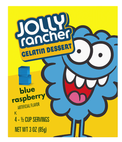 (S1-02) Single - Gelatin - Jolly Rancher - Blue Raspberry 85g x 1 unit