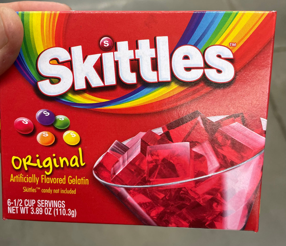 Gelatin - Skittles - Original 3.89oz (110.3g) x 12 units
