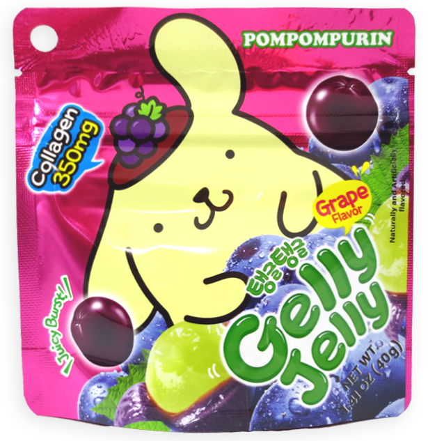 (S6-09) Box - GELLY JELLY GRAPE 1.41oz (40g) x 8 Units