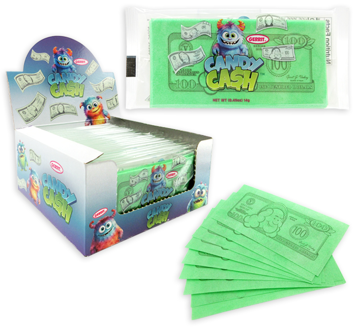 (S1-03) Box - GERRITTS CANDY CASH 0.49oz (54g) x 24 Units