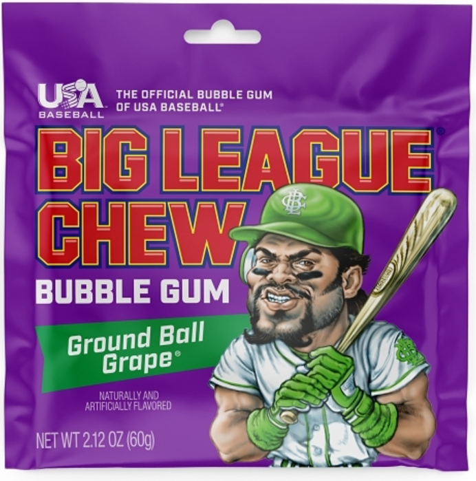 (S1-05) - Label - US - Big League Chew Grape 12 units