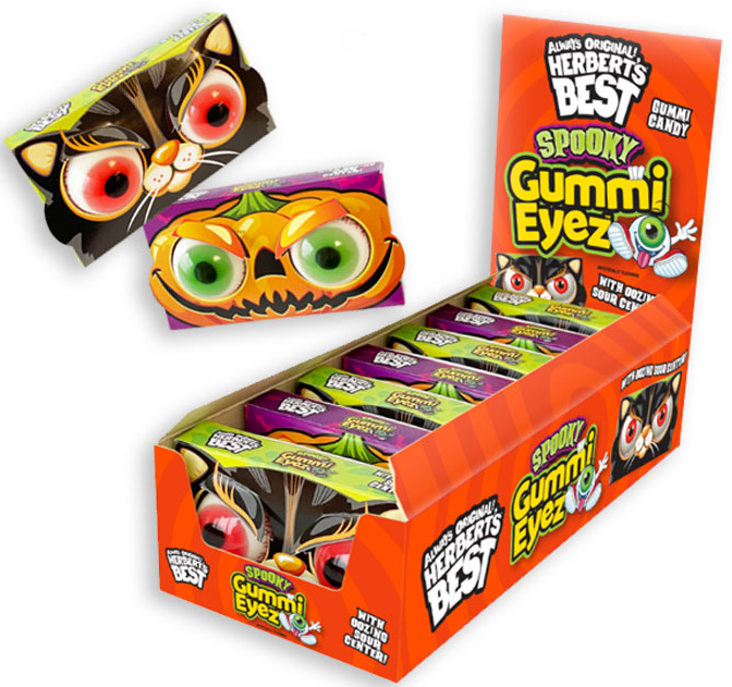 (S1-06) Halloween - Herberts - Spooky Gummi Eyez 1.3oz x 7 Units