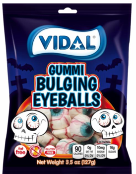 (S8-07) Halloween - Vidal Bulging Eyeballs Peg Bag - 3.5oz (127g) x 14 Units
