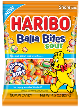 (S1-01) Haribo Gold Bears - Sour Balla Bites 4.5oz (128g) x 12 Units
