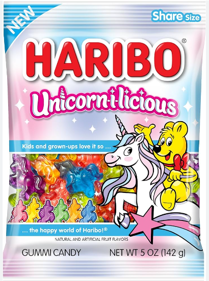(S1-01) - Label - Germany- Haribo Unicorn-i-licious 5 oz (142g) x 12 units