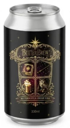 (S5-03) US - Beverage - Harry Potter - Butterscotch Cream Soda 355 ml x 12 Units