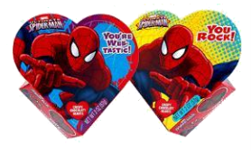 Valentines Heart Box - Spiderman x 24 units