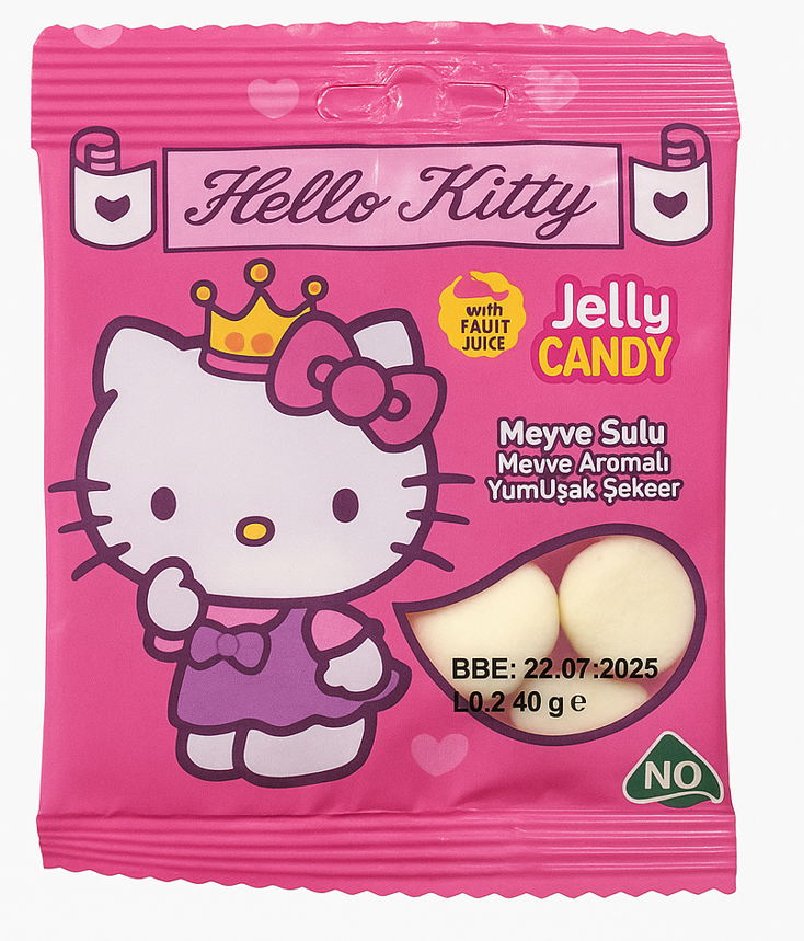 (S9-02) TURKEY - HELLO KITTY - JELLY STRAWBERRY 40g x 24 units