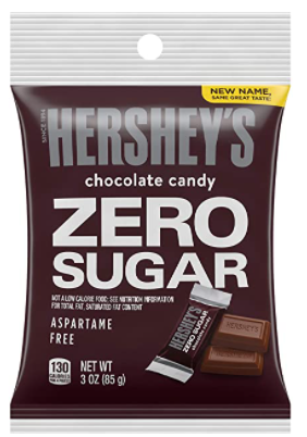 (S7-07) US - Hershey Zero Sugar (Sugar Free) Milk Chocolate Peg Bag - 3oz (85g) x 12 units