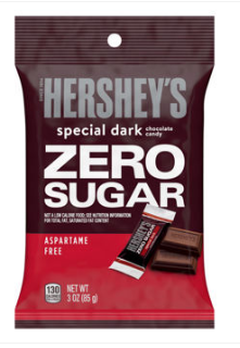 (S7-09) Sugar Free - HERSHEYS SPECIAL DARK ZERO SUGAR Peg Bag - 3 oz (85g) x 12 Units