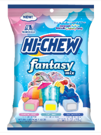 (S1-03) US - Hi-Chew Bag - Fantasy Mix (Rainbow Shrbt, Blue Hawaii, Blue Rasp) 3oz (85g) x 6 units
