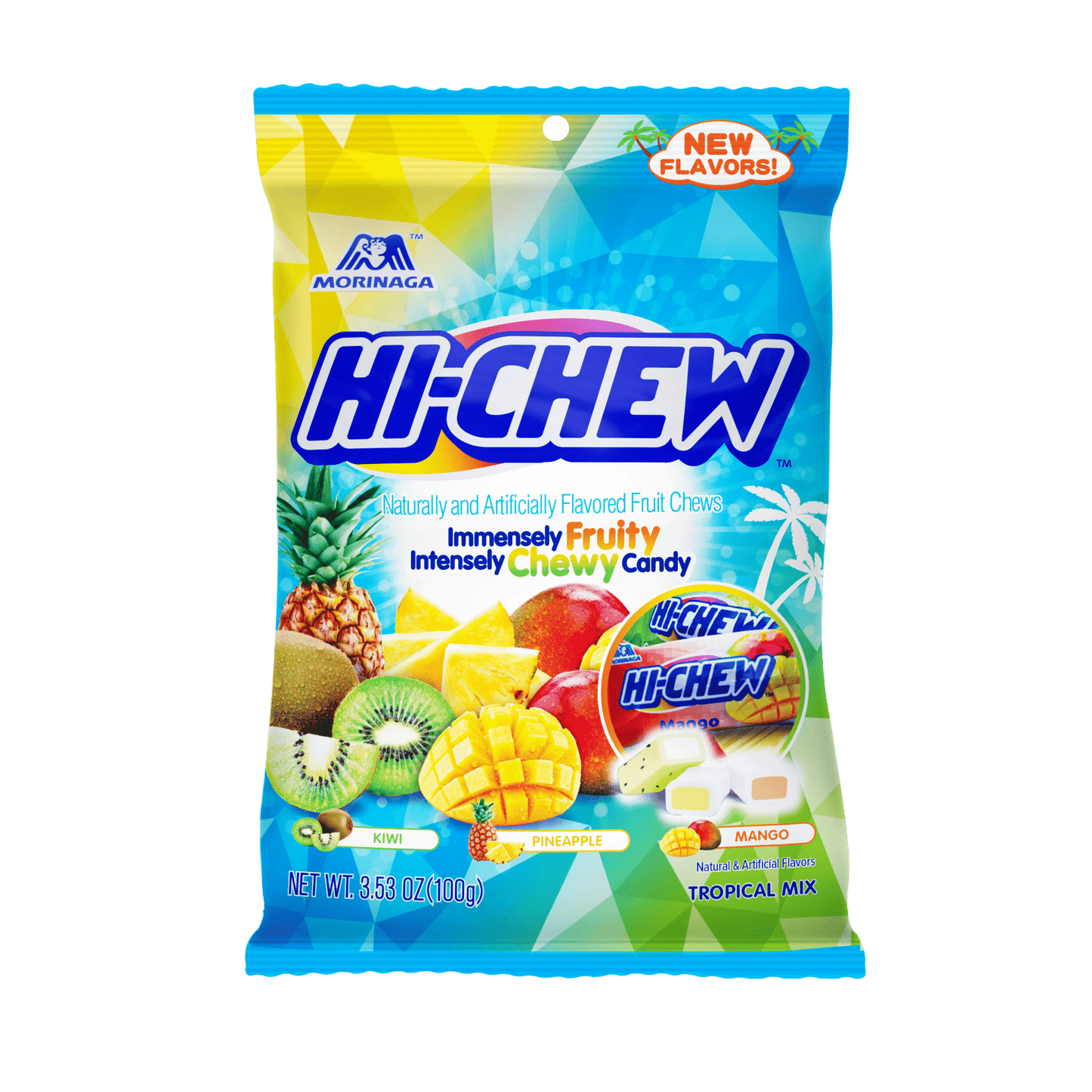 (S1-03) Taiwan- Hi-Chew Bag Tropical Mix 3.53oz (100g) x 6 units