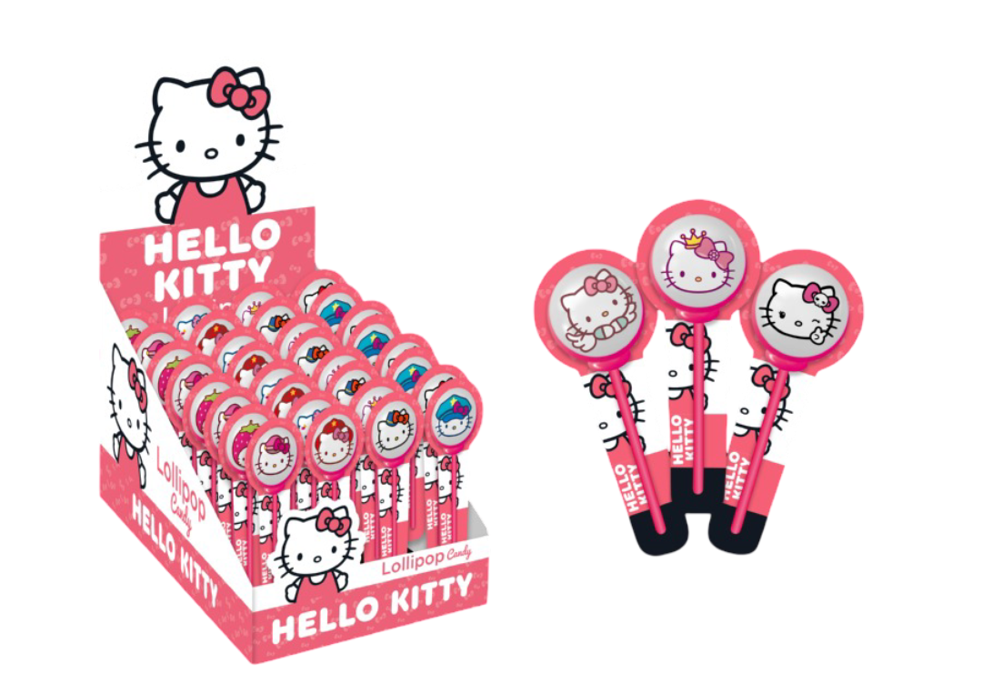 (S9-02) TURKEY - HELLO KITTY FIGURED LOLLIPOP 20g x 32 units