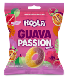 (S6-09) 8 UNITS x Hoola - Guava Passionfruit Rings Peg Bag With Display 6oz (170g)