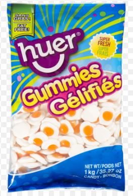 (S1-10) Bulk - Huer - Fried Eggs - Peach Flavour x1kg (300 pcs)