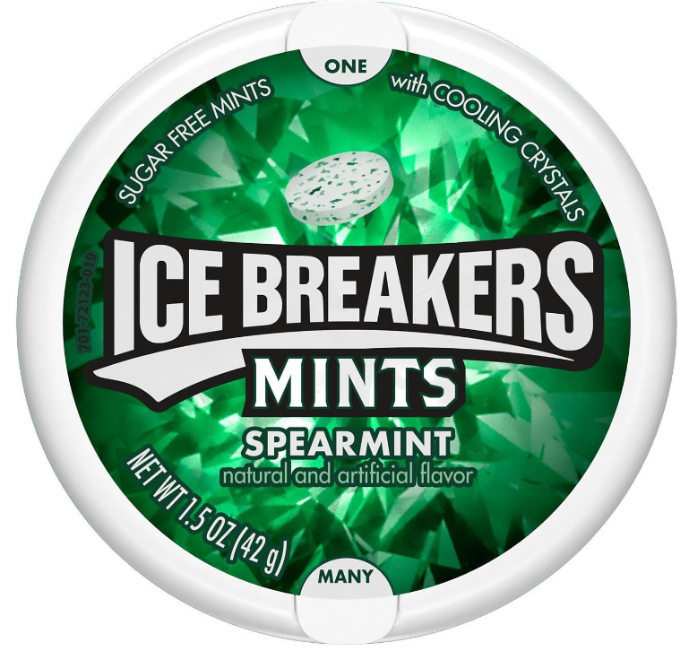 (S6-10) US - ICE BREAKERS MINT - SPEARMINT 1.5OZ (42G) X 8 UNITS