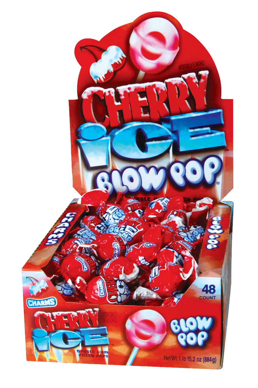 Charms Cherry Ice Candy Pop 48 units