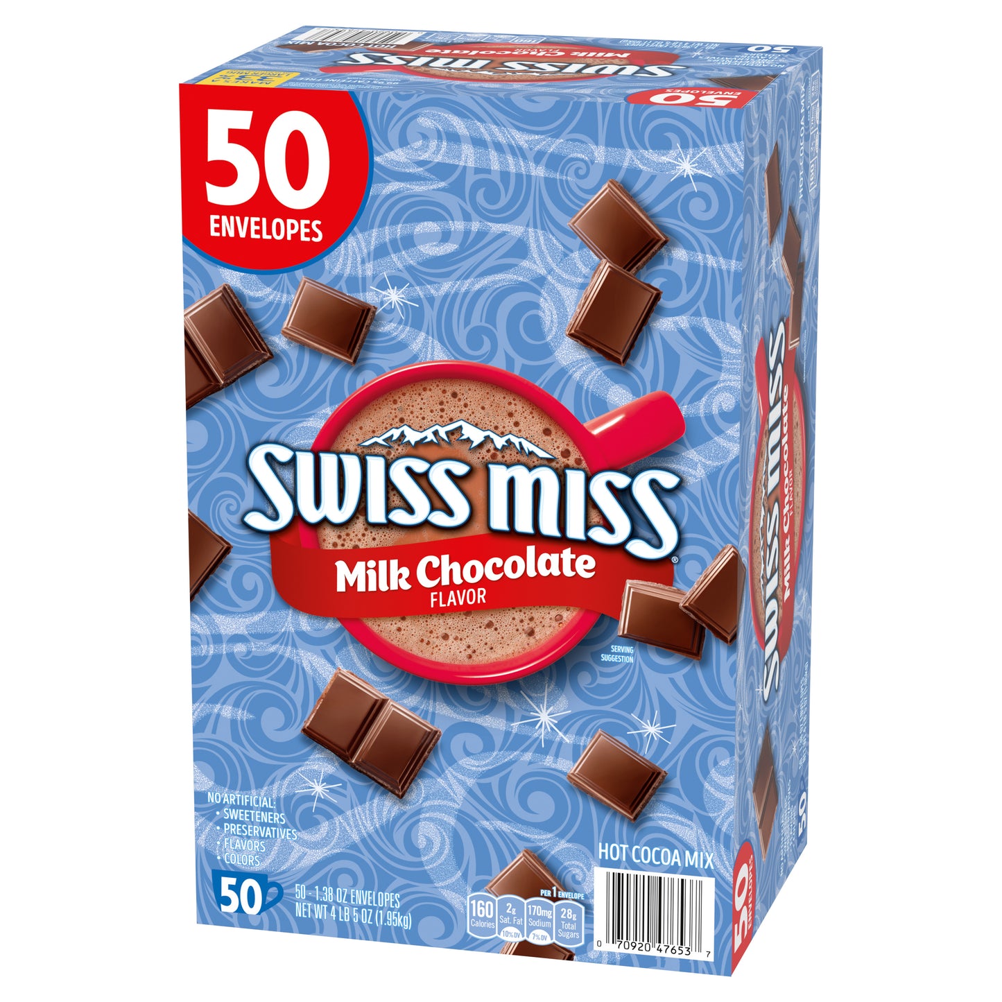 (S6-02) SWISS MISS Hot Cocoa Mix Milk Chocolate Envelopes - 50 Pieces x 39g - 1 Box