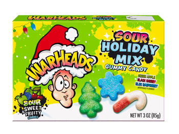 (S8-06) Xmas - Holiday Theater Box Warhead Gummy Assorted 3oz(85g) x 12 Units