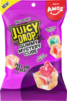 (S7-05) Juicy Drop Amos Gummy Mystery Cube - Wild Berry Peg Bag 5oz(142g) x 12 Units