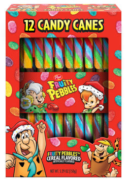 Xmas - Flix Fruity PEBBLES 12PK Candy Cane & Card Box - 5.29oz (150g) x 12 Units