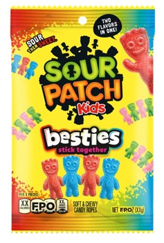 (S1-06) SOUR PATCH KIDS BESTIES ASSORTED PEG BAG -3.18oz (90g) x 12 Units