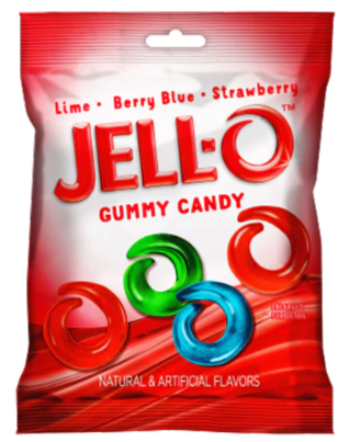 Single - JELL-O GUMMY CANDY PEG 4.5oz (127g) x 1 unit