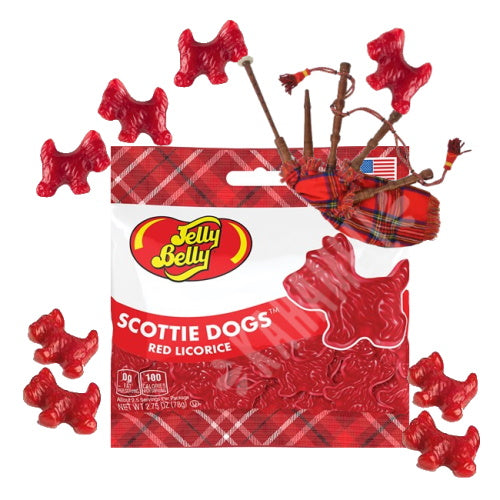 (S1-02) Jelly Belly Scottie Dogs - Red 77g x 12 units