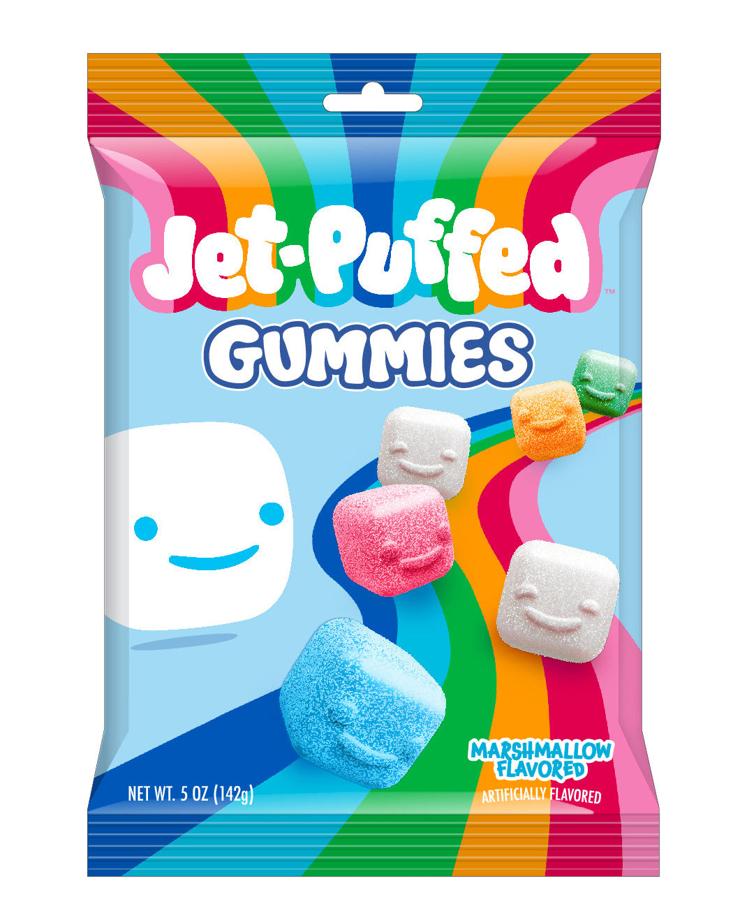(S6-03) Brazil - Jet-Puffed Gummy Peg Bag 5oz(142g) x 24 Units (2x12)