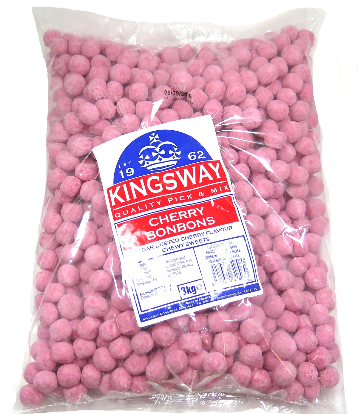 (S3-02) CASE UK Kingsway Bonbon - Cherry 6KG (3kgx2 Bags)
