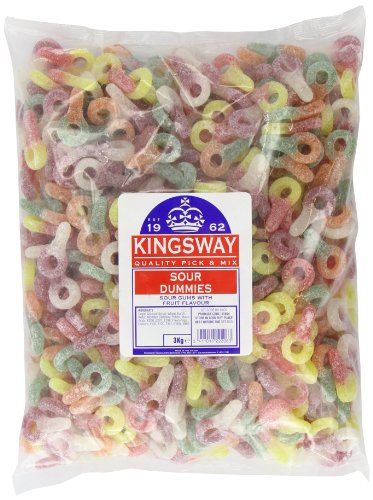 (S2-06) UK Bulk Kingsway Fizzy Sour Dummies x 3 KG