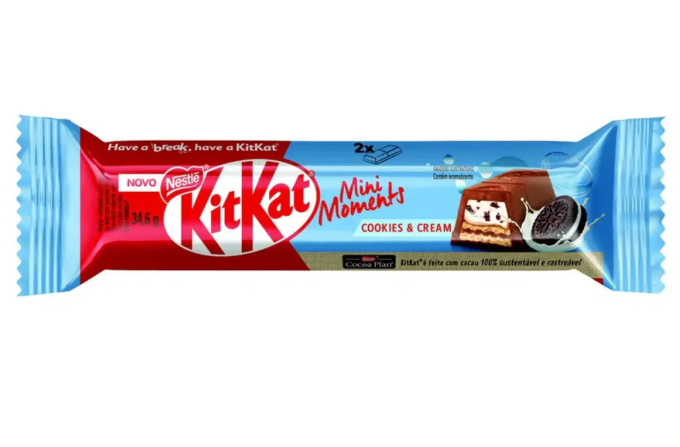 (S3-02) Brazil - Kit Kat - Coookies and Cream 34.6g x 24 Units