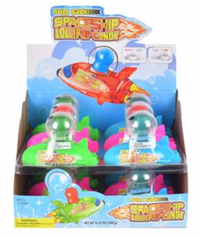 (S1-07) CHINA - Koko Novelty Pull-Back Spaceship Lolli 15g x 12 units