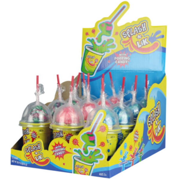 (S1-07) Box - CHINA - KoKo SPLASH-N-LIK Popping Candy 2.6oz x 12 units