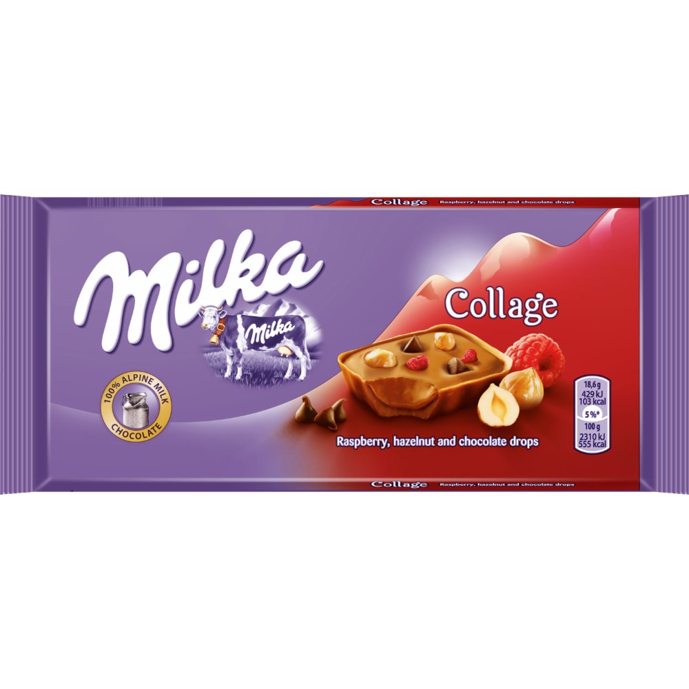 Special-KRAFT Milka Collage Fruit - Raspberry 93g x 18 units