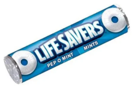 (S1-04) Box - US - Lifesavers Hard Roll Peppermint .84 oz 20 units