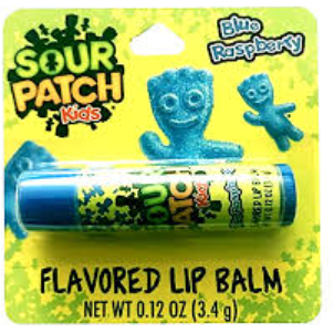 (S7-10) LIP BALM - SOUR PATCH - BLUE RASPBERRY 0.12oz (3.4g) X 12 UNITS