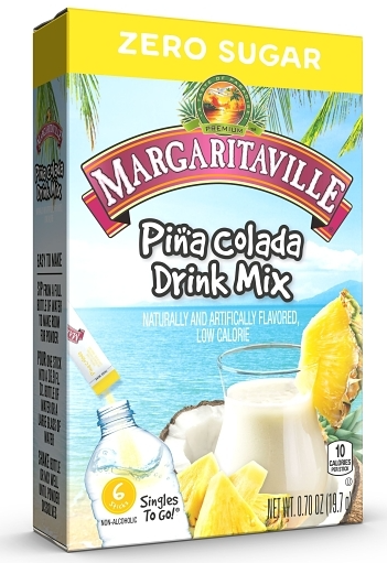 (S5-05) Drink Mix - Zero Sugar - Margaritaville - Pina Colada 6-Sticks x 12 units