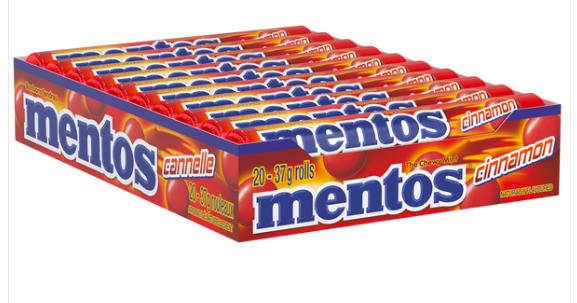 (S1-06) Box - Mentos Cinnamon Roll - 37.4g x 20 Units