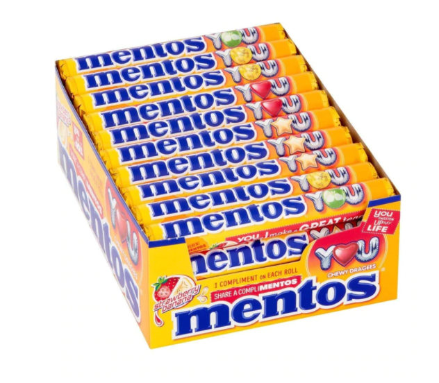 EUROP Mentos Strawberry Banana 38g x 20 units