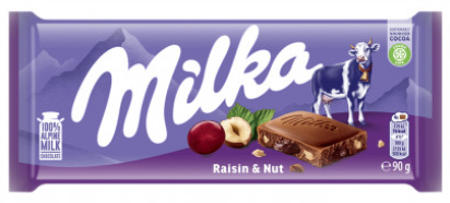 (S2-01) Milka Rasins and Hazelnut 90g x 23 Units