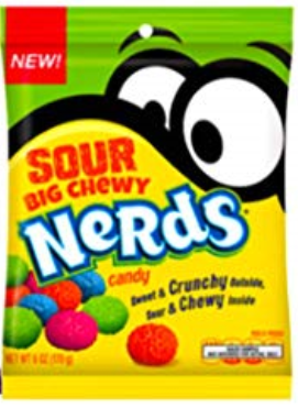 Peg Bag - Wonka Nerds Sour Big Chewy 6oz x 12 units